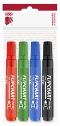 ICO Flipchart marker készlet, 1-3 mm, kúpos, ICO "Artip 11 XXL", 4 különböző szín (9580069004)