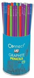 Connect Grafitceruza HB, színes, kerek test, Connect 72 db/csomag, (000045135)
