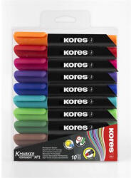 Kores Alkoholos marker, 3-5 mm, kúpos, KORES "K-Marker", 10 különböző szín (20900) - mystock