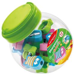 Keyroad Hegyező 1 lyukú 72 db/display Keyroad Funnyfish vegyes színek (KR972123) - mystock