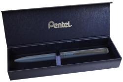 Pentel Rollertoll 0, 35mm, fém matt kék test, Pentel Energel Prémium BL2507C-CK, írásszín kék (BL2507C-CK)