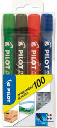 Pilot Alkoholos marker, 1-4, 5 mm, kúpos, PILOT "Permanent Marker 100", 4 szín (SCA-100-S4) - mystock