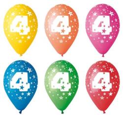  Léggömb, 26cm, számos, 4, 5db/cs (11-PRINT4)