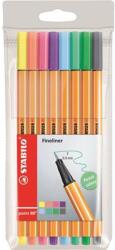 STABILO Tűfilc készlet, 0, 4 mm, STABILO "Point 88", 8 pasztell szín (88/8-01) - mystock
