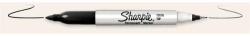 Sharpie Alkoholos marker, kúpos, kétvégű, SHARPIE "Twin Tip", fekete (S0811100) - mystock