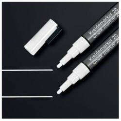 Sigel Folyékony krétamarker, kúpos hegy, 1-2mm SIGEL, fehér, 2db/cs (BA178) - mystock