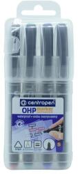 Centropen Permanent marker készlet, 0, 3mm, S OHP Centropen 2634, 4 klf. szín (A-626340401)