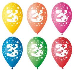  Léggömb, 26cm, számos, 3, 5db/cs (11-PRINT3) - mystock