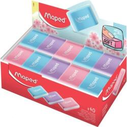 Maped Radír display, MAPED "Essentials Soft Pastel", vegyes színek, 40db/disp (112921)