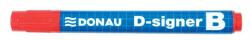 DONAU Táblamarker, 2-4 mm, kúpos, DONAU "D-signer B", piros (7372001-04PL) - mystock