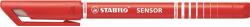 STABILO Tűfilc, 0, 3 mm, STABILO "Sensor", piros (189/40) - mystock