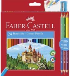 Faber-Castell Színes ceruza FABER-CASTELL hatszögletű 24db/készlet+ 3db kétvégű színes ceruza (110324)