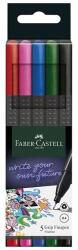 Faber-Castell Tűfilc FABER CASTELL Grip alap színek 0, 4mm 5 db/készlet (151604) - mystock
