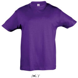 SOL'S Gyerek REGENT KIDS környakas rövid ujjú pamut póló, SOL'S SO11970, Dark Purple-2A (so11970dpu-2a)