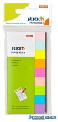 STICK N Jelölőcímke, papír, 9x50 lap, 50x12 mm, STICK N, neon és pasztell mix (SN21689) - kecskemetirodaszer