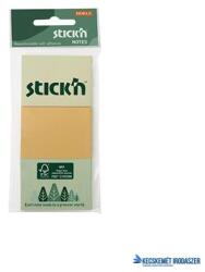 STICK N Öntapadó jegyzettömb, 38x51 mm, 3x100 lap, STICK N, pasztell színek (SN21885) - kecskemetirodaszer