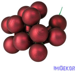  Üveggömb pick 2cm 12db/köteg - Matt Bordó