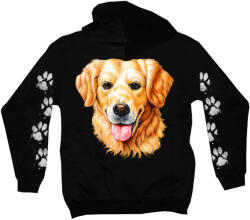  Golden retriever kutyás - Férfi / Unisex Pamut Pulóver