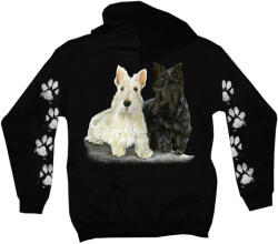  Skót terrier kutyás - Férfi / Unisex Pamut Pulóver