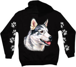 Husky kutyás - Férfi / Unisex Pamut Pulóver