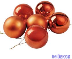  Karácsonyi gömb szett 6 db-os 6cm - Bronz