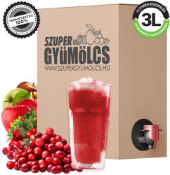 Szupergyümölcs Tőzegáfonyalé / Alma 100% Gyümölcslé 3 Literes Kiszerelés Bag-in-Box