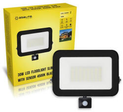 Asalite LED Reflektor Slim 30W 4500K (2700 lumen) + Mozgásérzékelő Szenzor (ASAL0331)