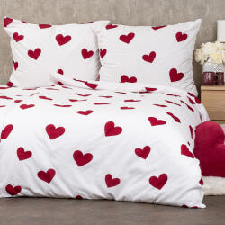 4home Lenjerie de pat din bumbac 4Home Red Hearts, 140 x 200 cm, 70 x 90 cm Lenjerie de pat