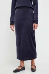 Max Mara Leisure szoknya sötétkék, midi, egyenes - sötétkék XS