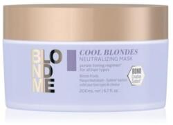 Schwarzkopf Blondme Cool Blondes pakolás hideg szőke hajra, 200 ml - szepsegtrend