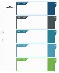 DURABLE Regiszter DURABLE műanyag A/4 maxi 1-5 színes 679327 (679327)