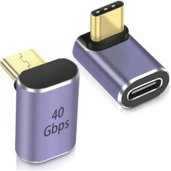 PremiumCord Adapter 90° USB C - USB C, 40Gbprs, F/M KUR31-39 (KUR31-39)
