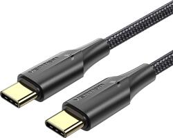 Vention Nylon USB-C - USB-C 2.0, (3A, fekete), 1m, kábel