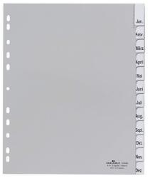 DURABLE Regiszter DURABLE műanyag A/4 maxi Jan-Dec 12 részes szürke 644610 (644610)