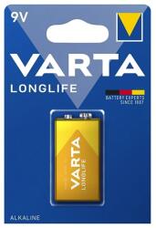 VARTA LONGLIFE tartós elem (6LR61, 9V, alkáli) 1db/csomag M070110 (M070110)