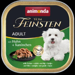 Animonda 22x Animonda Vom Feinsten Gourmet (csirke, nyúl szószban) alutálkás - Felnőtt kutyák részére (150g)