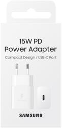 Samsung hálózati adapter, 15W PD USB-C, Fehér EP-T1510NWEGEU (EP-T1510NWEGEU)