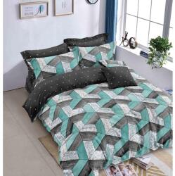 Luna ágynemű garnitúra 7 részes 3D türkiz-szürke - techsend