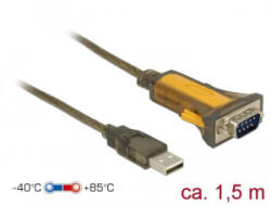 Delock USB-A dugó > 1 xsoros RS-232 DB9 adapter (65840)