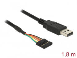 Delock USB apa > TTL 6 tűs fejléc anya 1, 8 m (5 V) (83784)