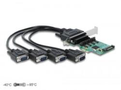 Delock PCI Express x1 kártya > 4 x soros RS-232 tápfeszültséggel (89938)