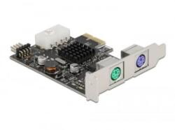 Delock PCI Express x1 kártya 2 x PS/2 port (90049) (90049) - aqua