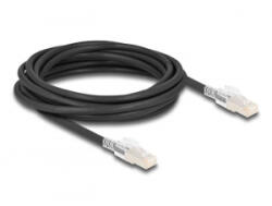 Delock RJ45 hálózati kábel Cat. 6A S/FTP biztonsági klipsz csomaggal 5m fekete (80258) (80258)