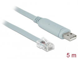 Delock USB 2.0 A > 1 x soros RS-232 RJ45 apa 5m szürke (63308)