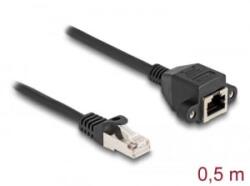 Delock RJ50 bővítő kábel apa - anya S/FTP 0, 5 m fekete (80192)