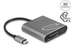 Delock USB-C kártyaolvasó SD Express és CFexpress memóriakártyákhoz (91000) (91000)