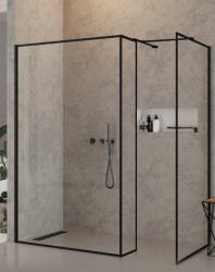 NEW TRENDY New Modus Black perete cabină de duș walk-in 90 cm negru mat/sticla transparentă EXK-5624 (EXK5624)