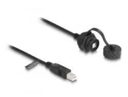 Delock USB 2.0 B-típusú apa- USB 2.0 B-típusú anya kábel fekete 1m (88011)