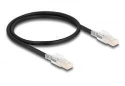 Delock RJ45 hálózati kábel Cat. 6A S/FTP biztonsági klipsz csomaggal 0, 5m fekete (80254) (80254)