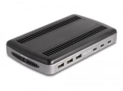 Delock USB töltőállomás 3 db. USB Type-C PD-vel és 3 db. USB A-típusú csatlakozási felülettel (112W) (41461)
